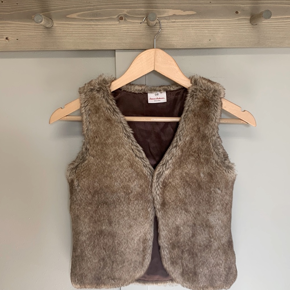 Hanna Anderson Girls Fur Vest